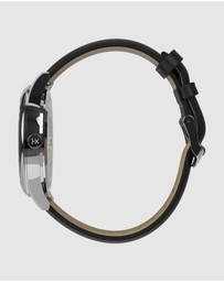 TIMEX - Chicago 45mm Leather Strap Watch