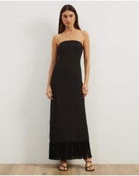 Atmos&Here - Nova Crepe Fringe Evening Dress