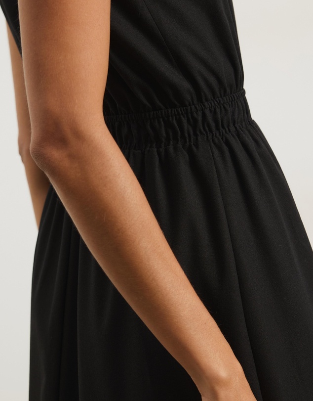 Atmos&Here - Allegra Linen Blend Button Front Maxi Dress