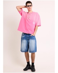 Black Noise White Rain - Homme Crop T-Shirt