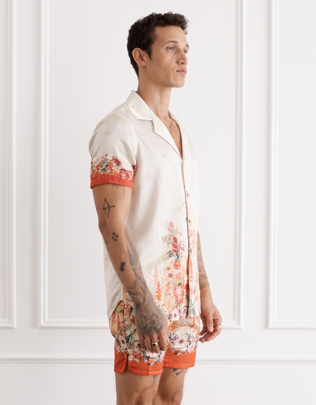Aqua Blu Australia - Bouquet Jean Short Sleeve Shirt