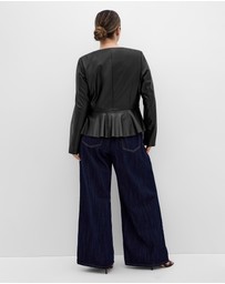 City Chic - Renee Faux Leather Jacket