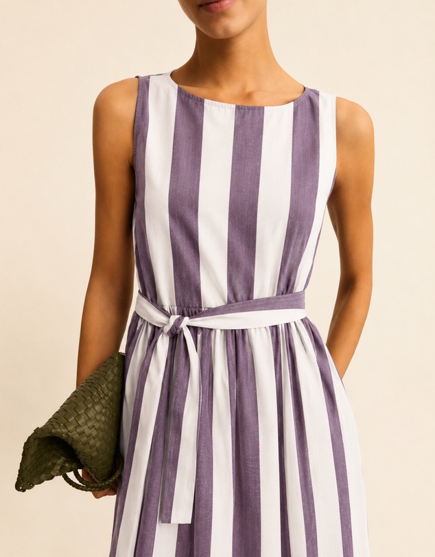 Emme - Purple Regular Cotton Dress
