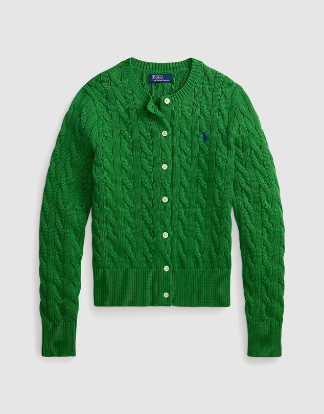 Polo Ralph Lauren - Cable-Knit Cotton Crewneck Cardigan - The ICONIC Exclusive
