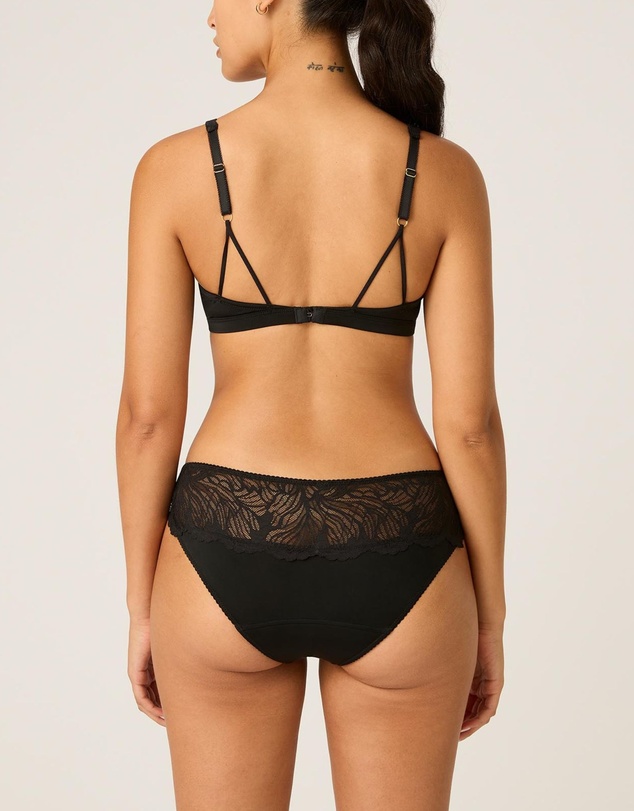 Modibodi - Ines Midi Period Brief Moderate Absorbency Noir Black