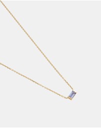 Kirstin Ash - Baguette Birthstone Necklace December Tanzanite