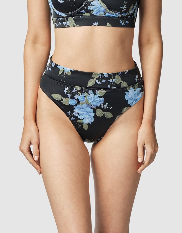 UNE PIECE - High-Cut High-Waisted Bikini Bottom