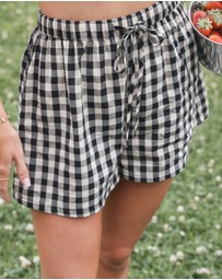 Petal & Pup - Rory Shorts - Black Gingham