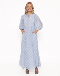 Petal & Pup - Cassina Maxi Dress - Blue Plaid