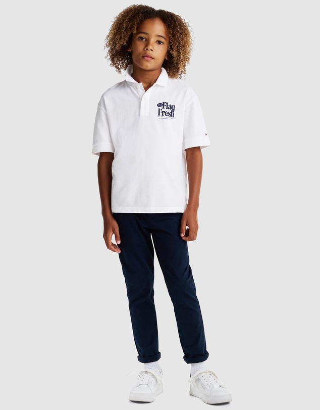 Tommy Hilfiger - Regular Back Slogan Polo Shirt - Kids