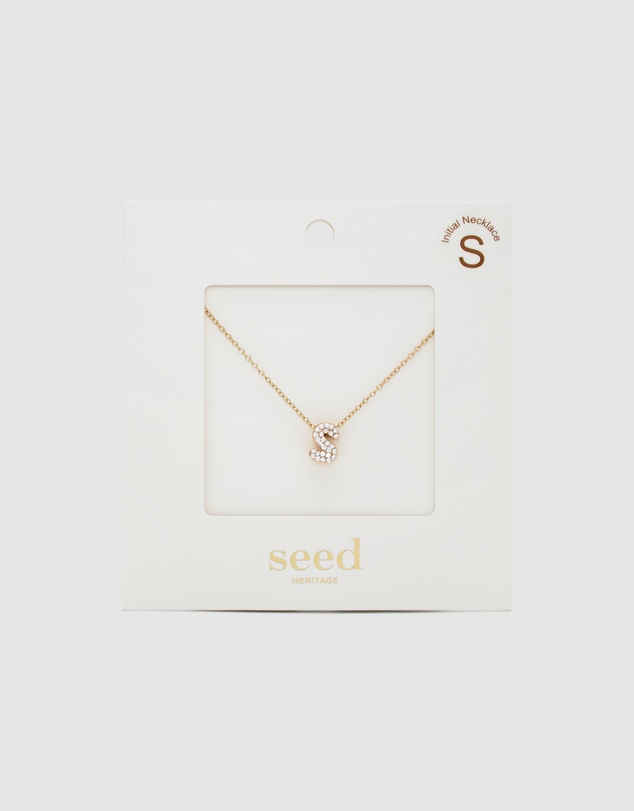 Seed Heritage - Initial Jewel Bubble Necklace