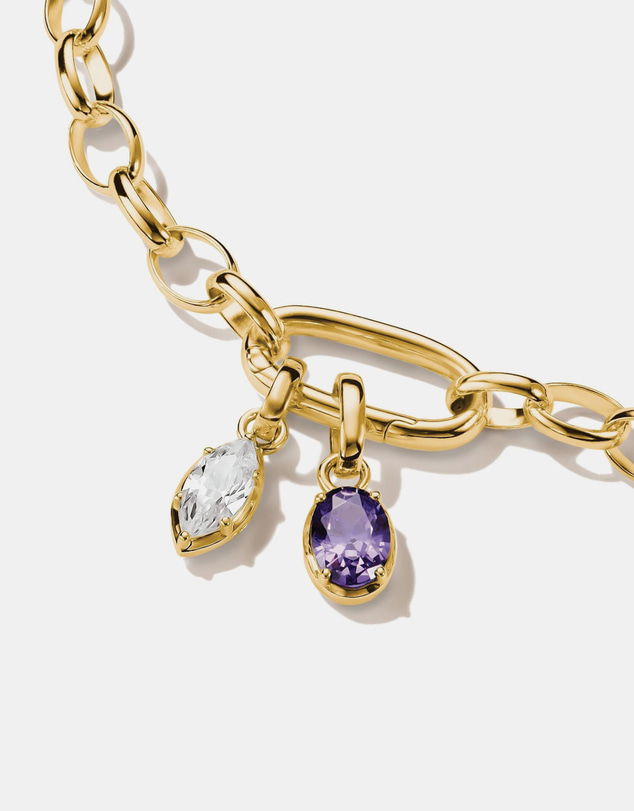 THOMAS SABO - Gold-Plated February Birthstone Charm