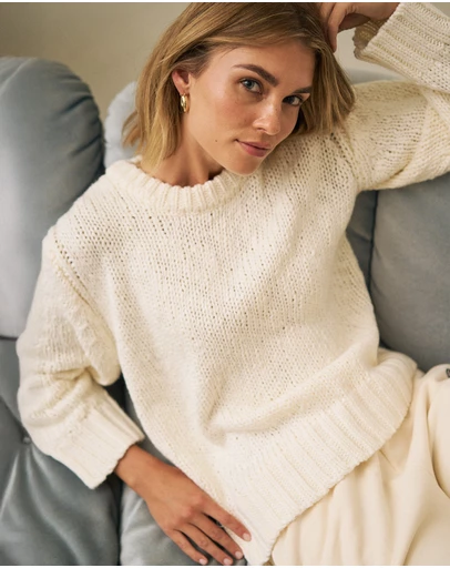 Ceres Life - Sage Chunky Knit Crew