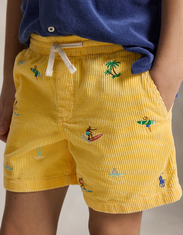 Polo Ralph Lauren - Polo Prepster Embroidered Corduroy Shorts - Teens