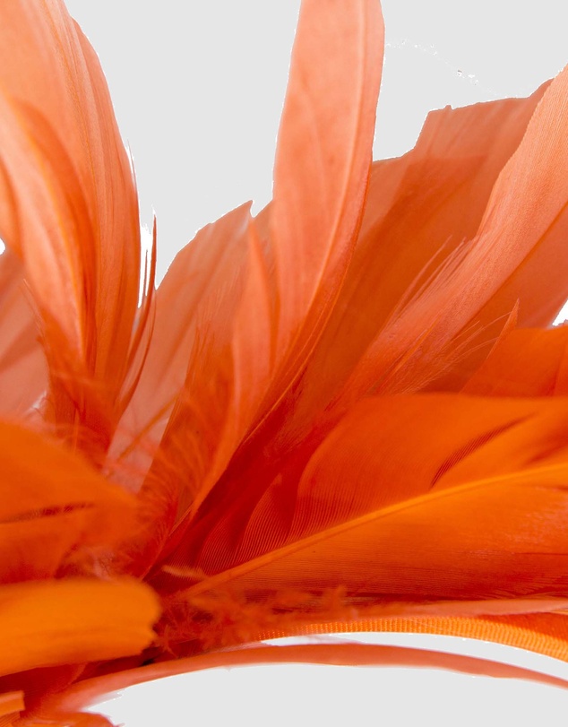 Max Alexander - Modern Orange Racing Fascinator