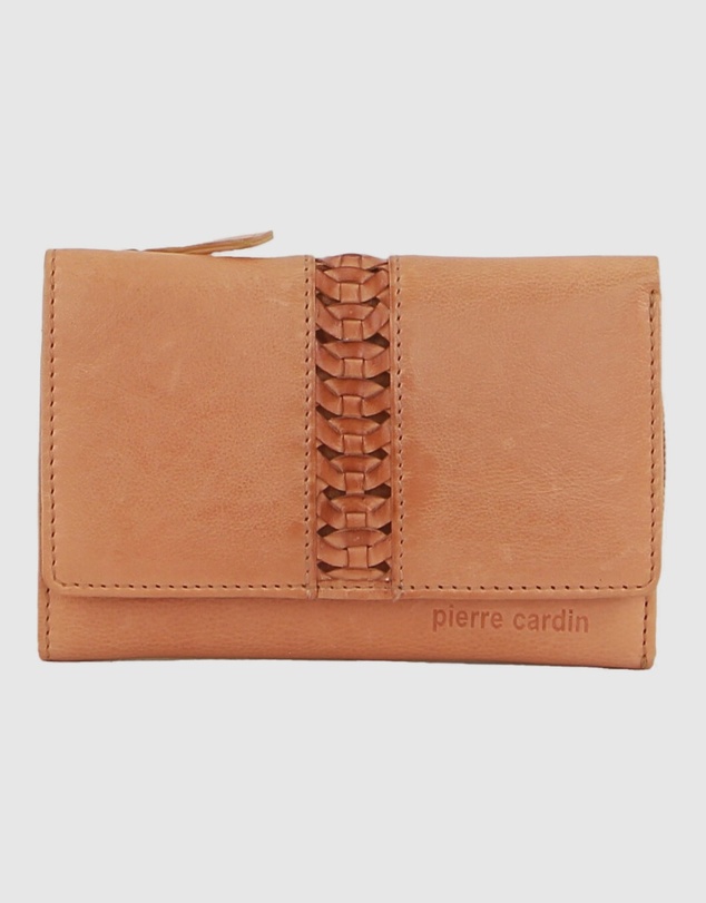 Pierre Cardin - Woven Leather Tri-Fold Wallet with RFID