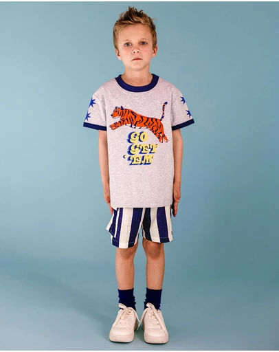 Rock Your Kid - Stripe Cargo Shorts - Kids-Teens