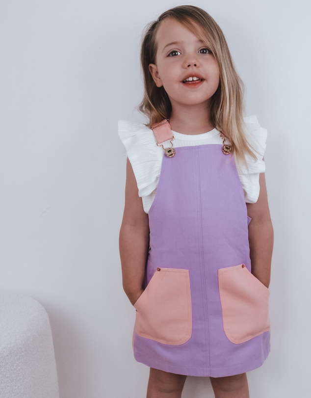 WITH LOVE FOR KIDS - Hazel Denim Pinafore Dress - Babies - Kids