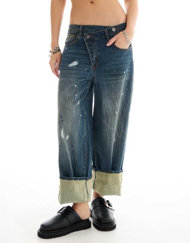 THE TALES - The Tales Selvedge Denim Cross Over Slouch Jeans