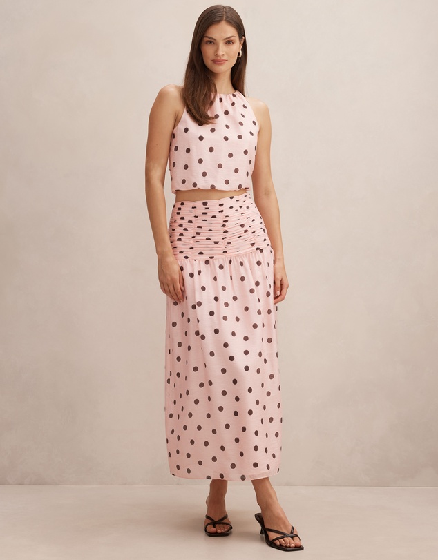 Forever New - Rosella Polka Dot Ruched Skirt