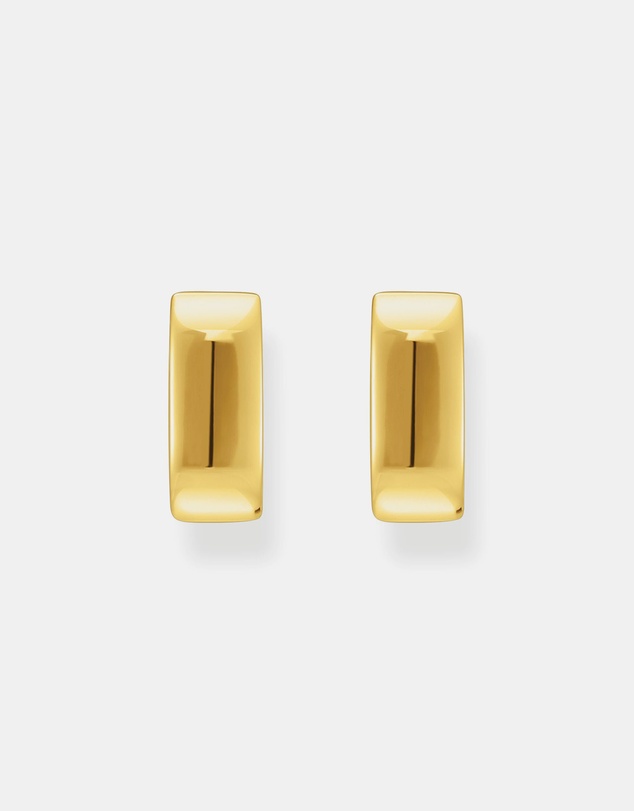 THOMAS SABO - Hoop earrings in angular shape mini gold