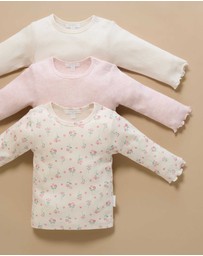 Purebaby - Pointelle Rib Layering Top -Kids-Babies