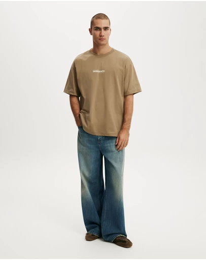 Cotton On - Box Fit Text T-Shirt