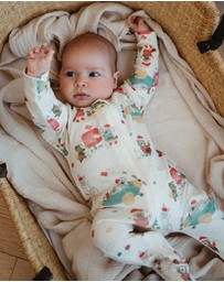 Purebaby - Christmas Zip Growsuit -Kids-Babies