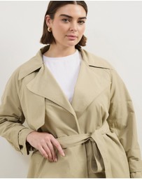 Atmos&Here Curvy - Cora Lightweight Trench Coat