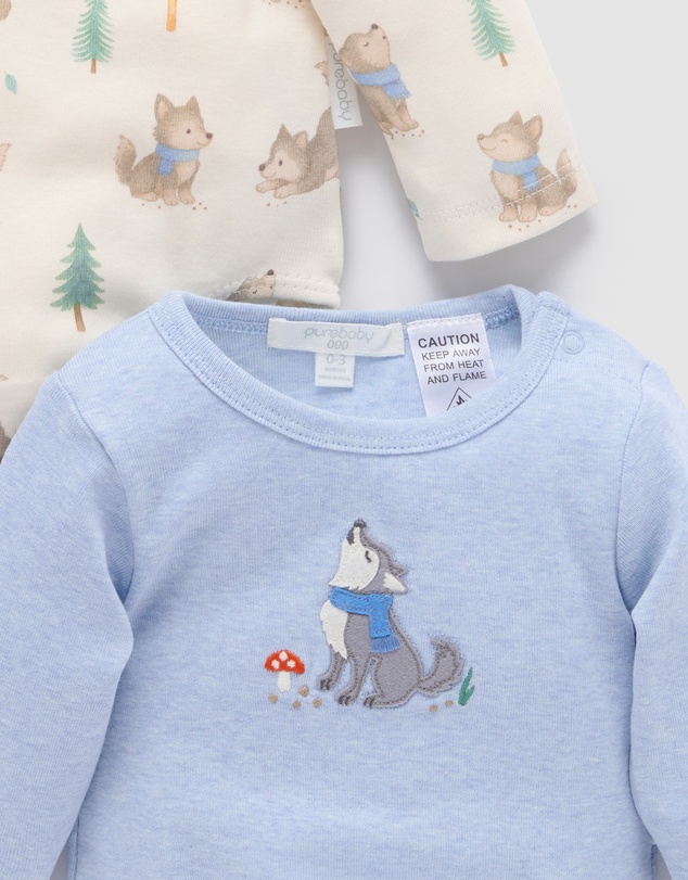 Purebaby - 2 Pack Bodysuit -Kids-Babies