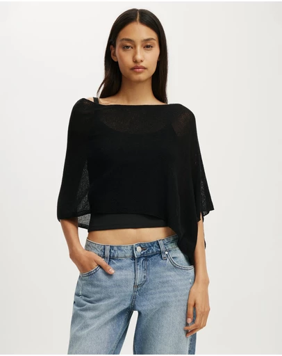 Cotton On - Sheer Knit Poncho
