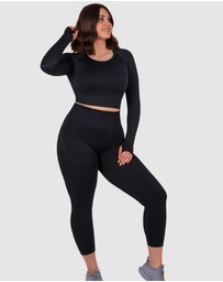 B Free Intimate Apparel - Seamless High Waist 3/4 Capri Leggings