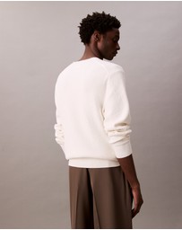 Calvin Klein - Cotton Textured Classic Crewneck Jumper