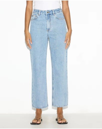 Dazie - Munich High Waisted Cropped Straight Leg Jeans