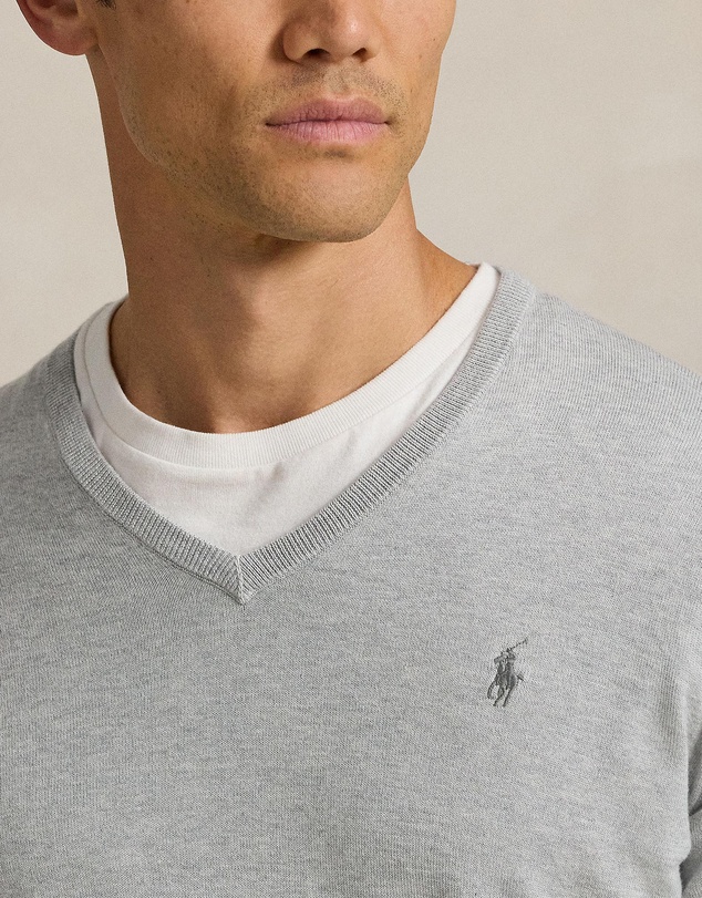 Polo Ralph Lauren - Slim Fit Cotton V-Neck Sweater