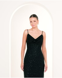 Pilgrim - Lalor Cowl Neck Beaded Gown