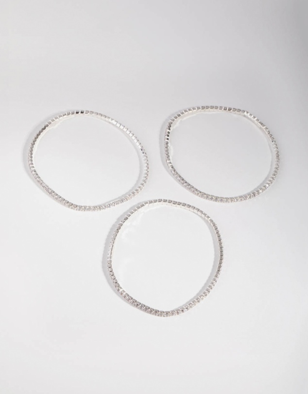 Lovisa - Silver Fine Cupchain Pack Stretch Bracelets