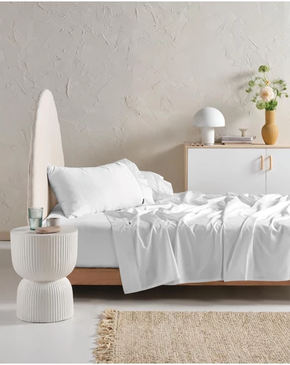 Linen House - Augusta 500THC Cotton Sateen Flat Sheet