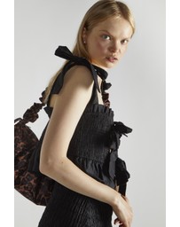 Glamorous - Tie front smocked top
