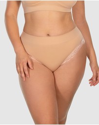 B Free Intimate Apparel - Contour Lace High Cut Briefs - 3 Pack