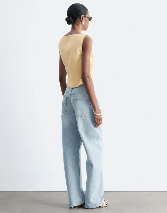 & Other Stories - Textured Boat Neck Top