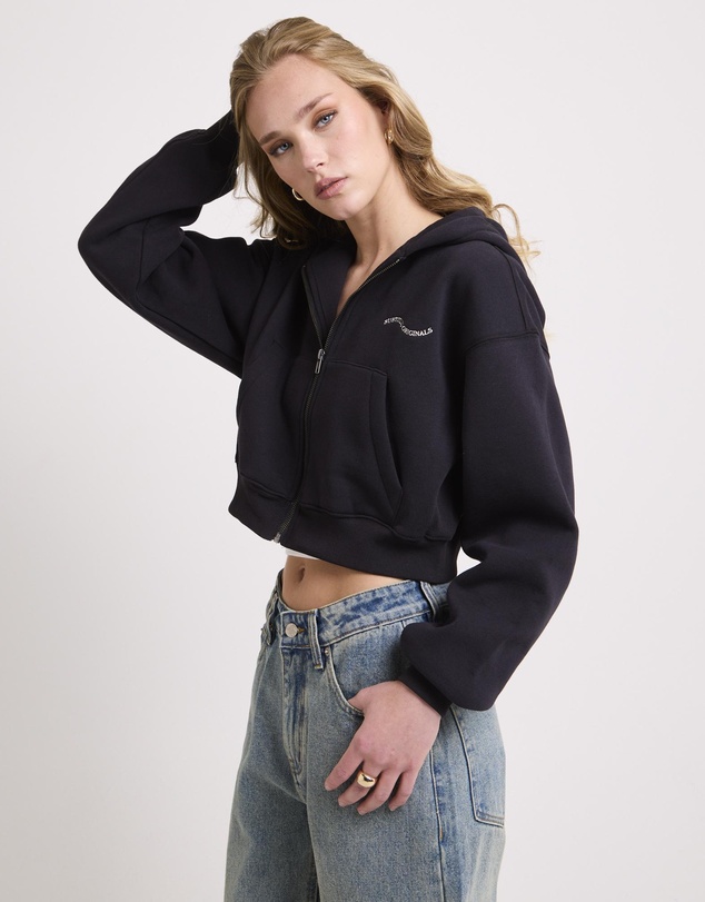 Subtitled - Hawaii Route 94 Cropped Zip Hoodie