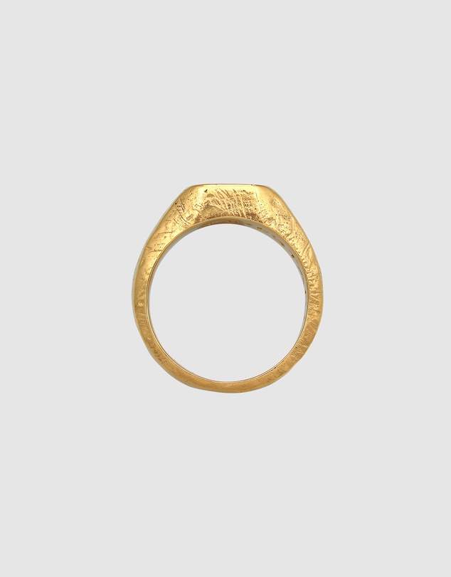 Haze & Glory - ICONIC EXCLUSIVE - Firestarter Signet Ring in Gold-Plated 925 Silver