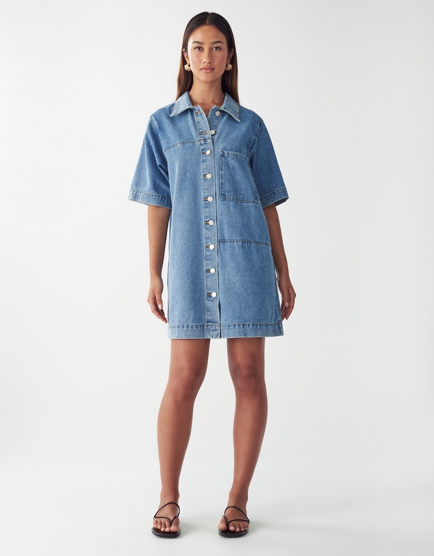 ST MRLO - Denim Shirt Dress