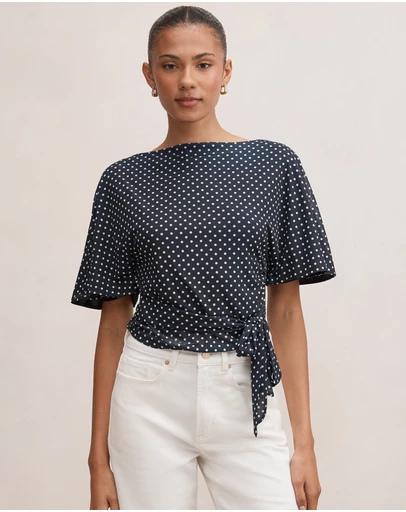 Forever New - Paige Flutter Sleeves Tie Back