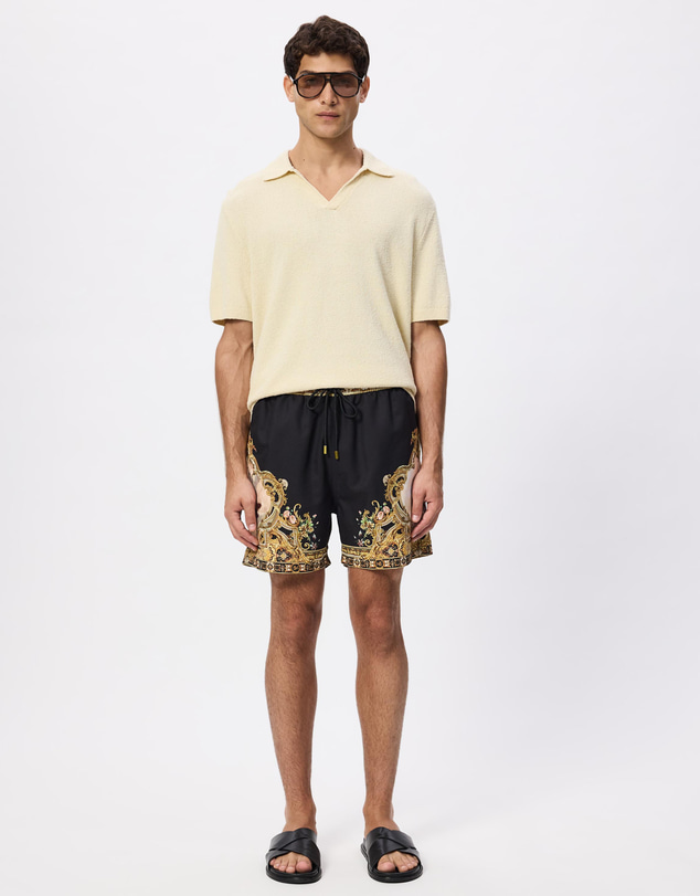 Camilla - Mid Length Boardshort With Elastic Waist