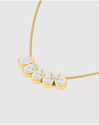 Rosefield - The Octagon XS - Gold Tone Watch and Playful Crystals Necklace Set