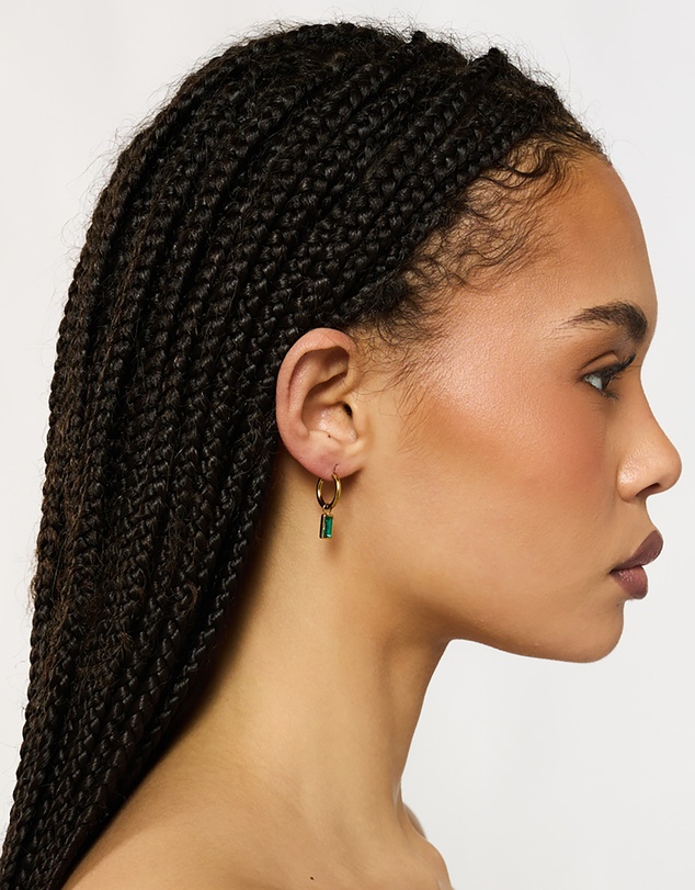 PETA AND JAIN - Fae Baguette Charm Earrings