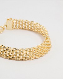 Lovisa - Gold Plated Brass Skinny Mesh Link Bracelet