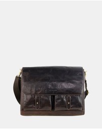 Pierre Cardin - Pierre Cardin Men's Leather Refined Messenger/Computer Bag
